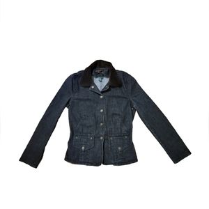 Ralph Lauren Jeans Co. Womens Black Denim Button Jacket Coat Small